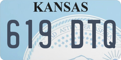 KS license plate 619DTQ