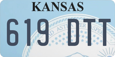 KS license plate 619DTT