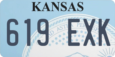 KS license plate 619EXK