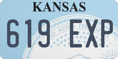 KS license plate 619EXP