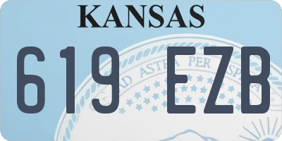 KS license plate 619EZB
