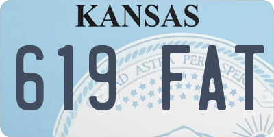 KS license plate 619FAT