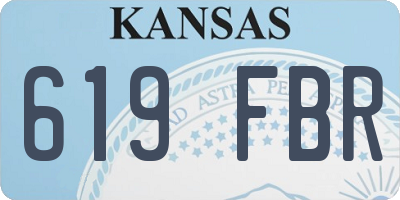 KS license plate 619FBR