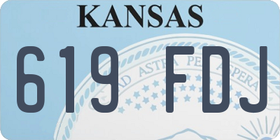 KS license plate 619FDJ