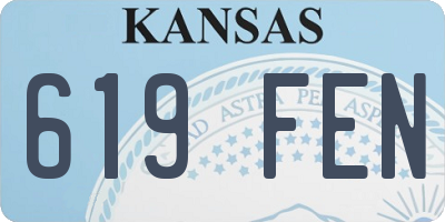KS license plate 619FEN