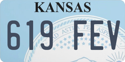 KS license plate 619FEV