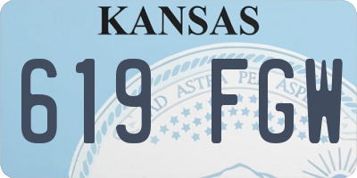 KS license plate 619FGW