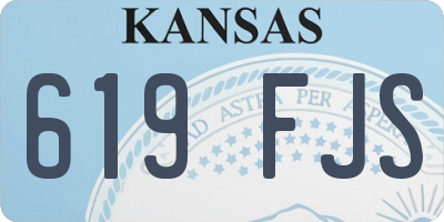 KS license plate 619FJS