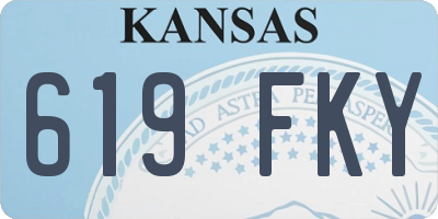 KS license plate 619FKY