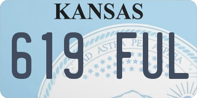 KS license plate 619FUL
