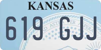 KS license plate 619GJJ