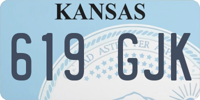 KS license plate 619GJK