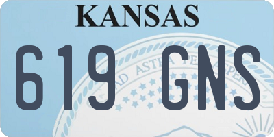 KS license plate 619GNS