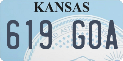 KS license plate 619GOA