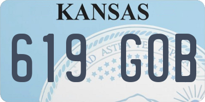 KS license plate 619GOB