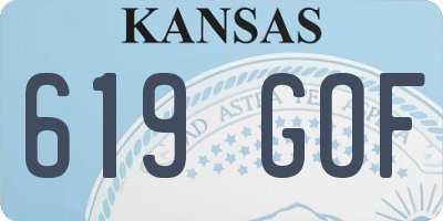 KS license plate 619GOF