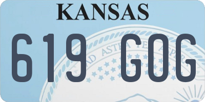 KS license plate 619GOG