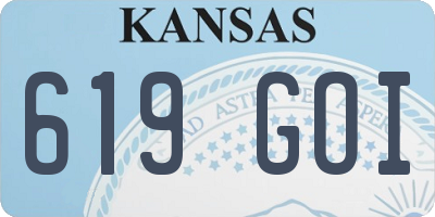 KS license plate 619GOI