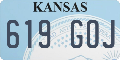 KS license plate 619GOJ