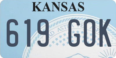 KS license plate 619GOK