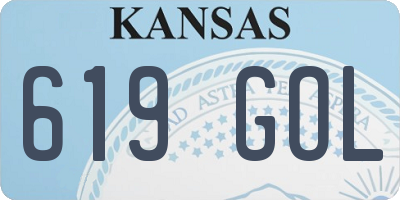 KS license plate 619GOL