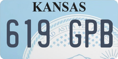 KS license plate 619GPB