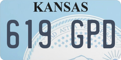 KS license plate 619GPD