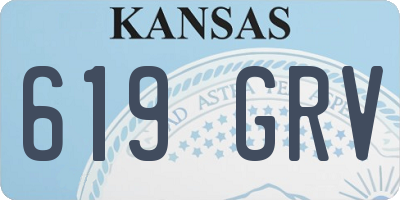 KS license plate 619GRV