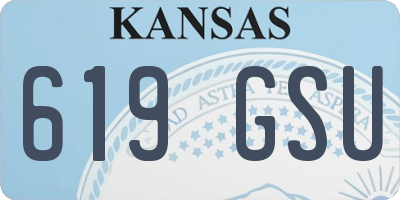 KS license plate 619GSU