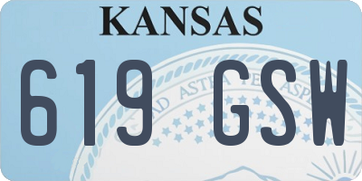 KS license plate 619GSW