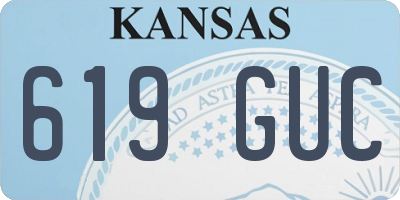 KS license plate 619GUC