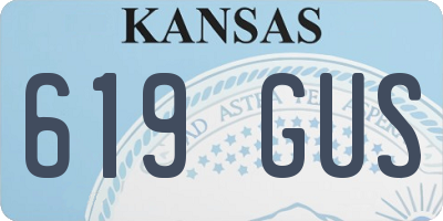 KS license plate 619GUS
