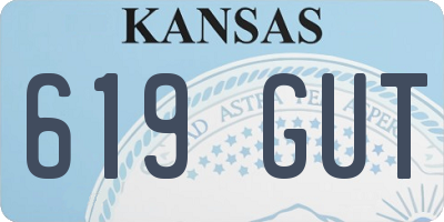 KS license plate 619GUT