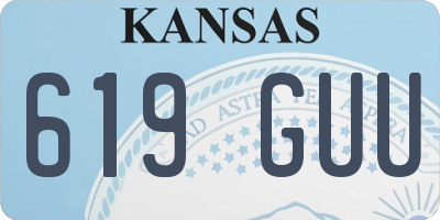 KS license plate 619GUU