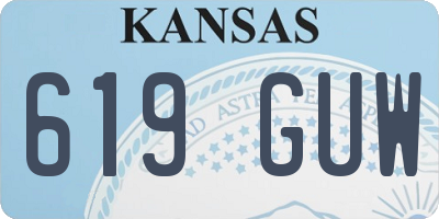 KS license plate 619GUW