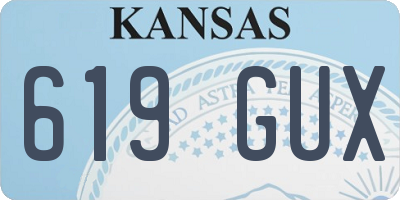 KS license plate 619GUX
