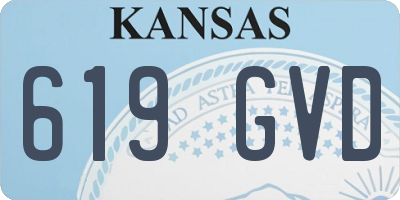 KS license plate 619GVD