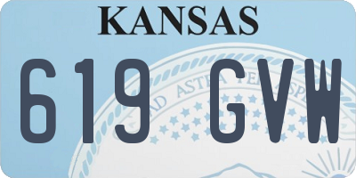 KS license plate 619GVW