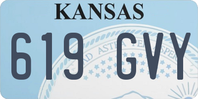 KS license plate 619GVY