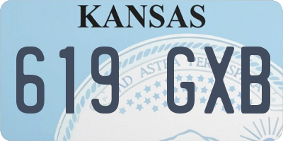 KS license plate 619GXB