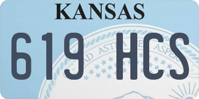 KS license plate 619HCS