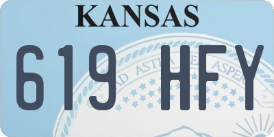 KS license plate 619HFY
