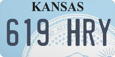 KS license plate 619HRY