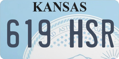 KS license plate 619HSR