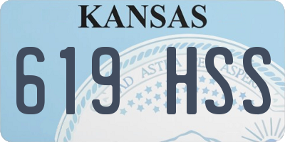 KS license plate 619HSS