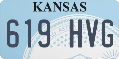 KS license plate 619HVG