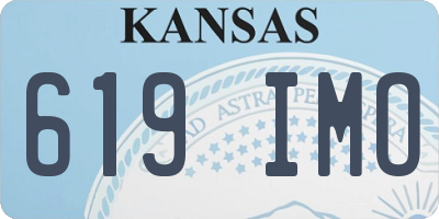 KS license plate 619IMO