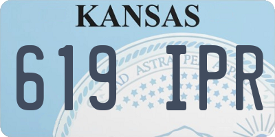 KS license plate 619IPR