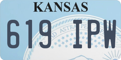 KS license plate 619IPW