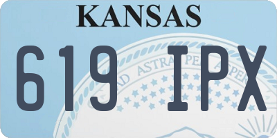KS license plate 619IPX